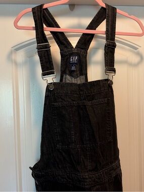 GAP Black Denim Overall with Adjustable Straps